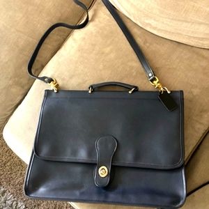 Dark Blue Coach Messenger/Laptop Carrier Bag